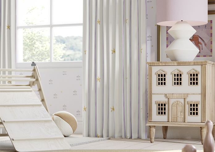 Merrily, Merry Stripy Violet - Made to Measure Curtains - Image 5